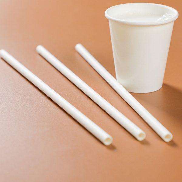 Ống Hút Giấy Φ6mm - 220mm - Trắng - 100 Cái*30 Túi