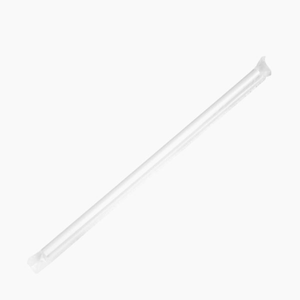 Ống Hút Giấy Φ6mm - 220mm - Trắng - 100 Cái*30 Túi