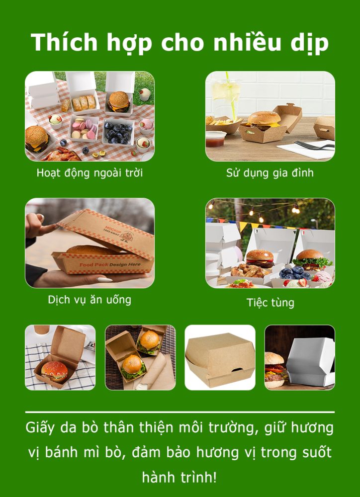 Hộp burger giá sỉ