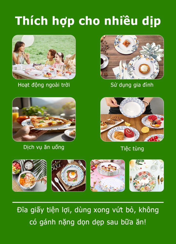 Đĩa giấy đựng bánh