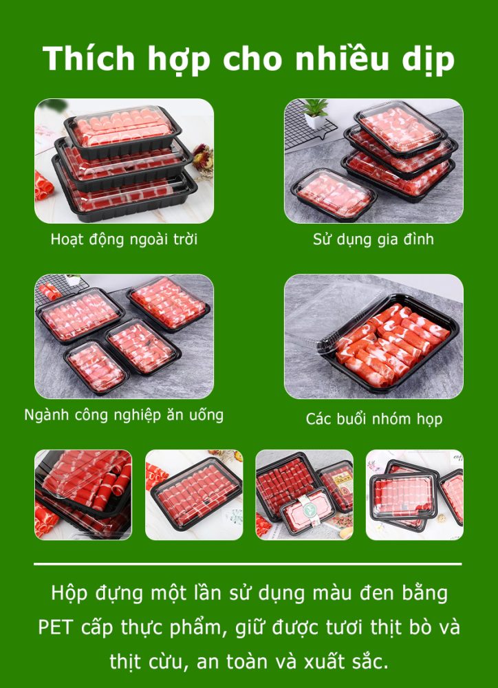 Hộp đựng thực phẩm màu đen