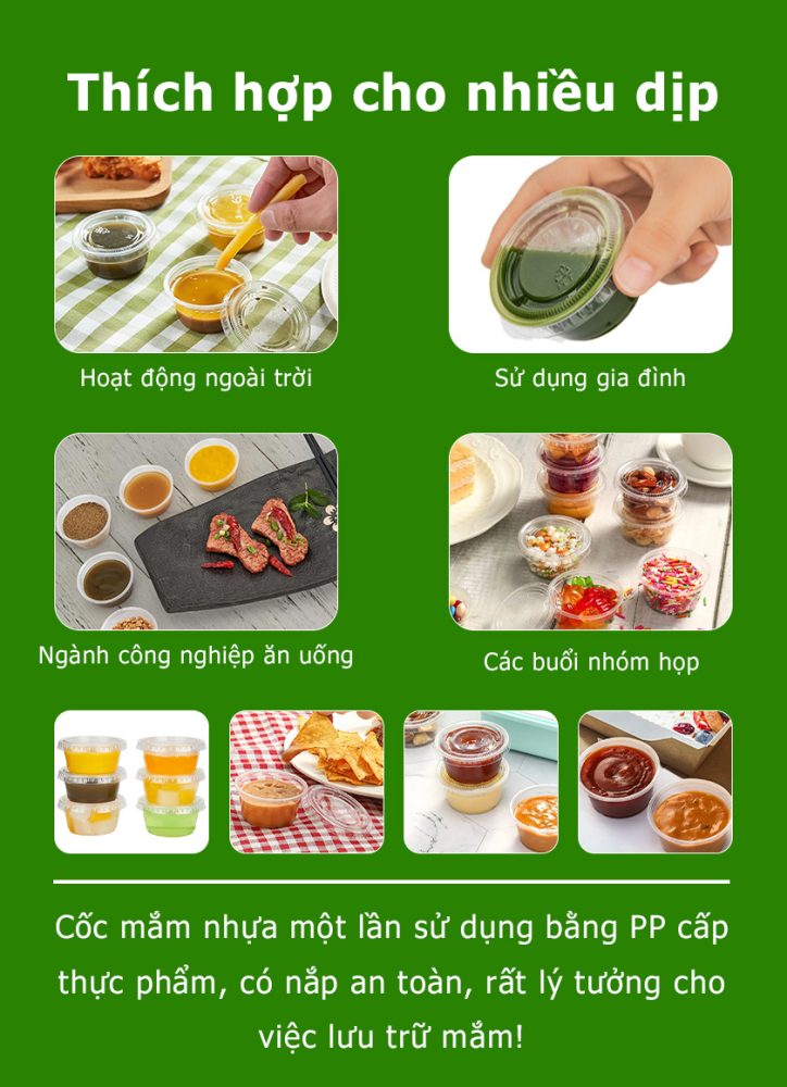 Hộp đựng nước chấm nhựa pp