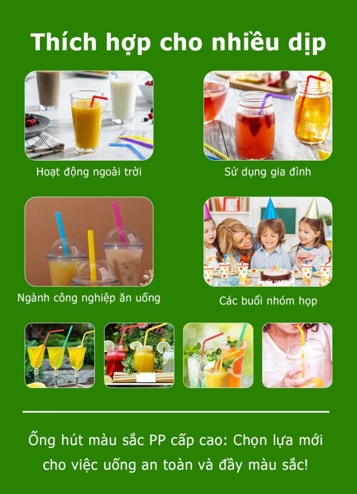 Ống hút nhựa cho đồ uống